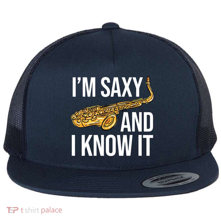 Saxophone Player Musicians Saxophone Player And Teacher Gift Flatbill Hat