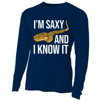Saxophone Player Musicians Saxophone Player And Teacher Gift Cooling Performance Long Sleeve Crew