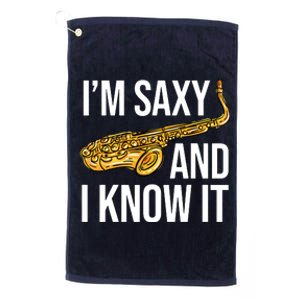 Saxophone Player Musicians Saxophone Player And Teacher Gift Platinum Collection Golf Towel