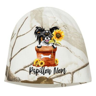 Sunflower Papillon Mom Dog Lover Gifts Mother's Day Kati - Camo Knit Beanie