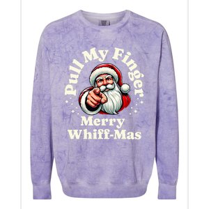 Santa Pull My Finger Christmas Holiday Fart Joke Colorblast Crewneck Sweatshirt