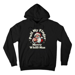 Santa Pull My Finger Christmas Holiday Fart Joke Hoodie