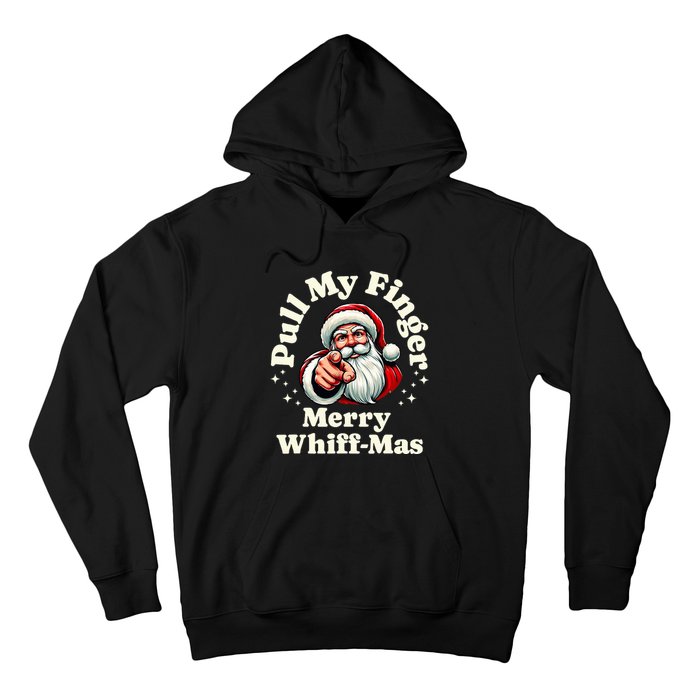 Santa Pull My Finger Christmas Holiday Fart Joke Hoodie