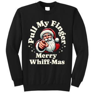 Santa Pull My Finger Christmas Holiday Fart Joke Sweatshirt