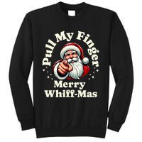 Santa Pull My Finger Christmas Holiday Fart Joke Sweatshirt