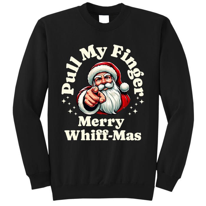 Santa Pull My Finger Christmas Holiday Fart Joke Sweatshirt