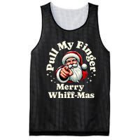 Santa Pull My Finger Christmas Holiday Fart Joke Mesh Reversible Basketball Jersey Tank