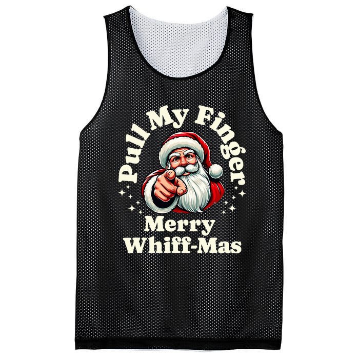 Santa Pull My Finger Christmas Holiday Fart Joke Mesh Reversible Basketball Jersey Tank