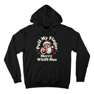 Santa Pull My Finger Christmas Holiday Fart Joke Tall Hoodie