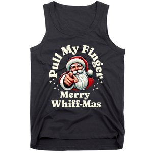 Santa Pull My Finger Christmas Holiday Fart Joke Tank Top