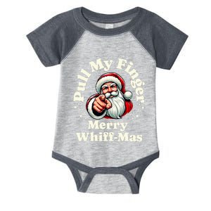 Santa Pull My Finger Christmas Holiday Fart Joke Infant Baby Jersey Bodysuit