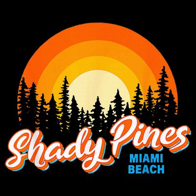 Shady Pines Miami Beach Florida Beach Summer Vacation T-Shirt