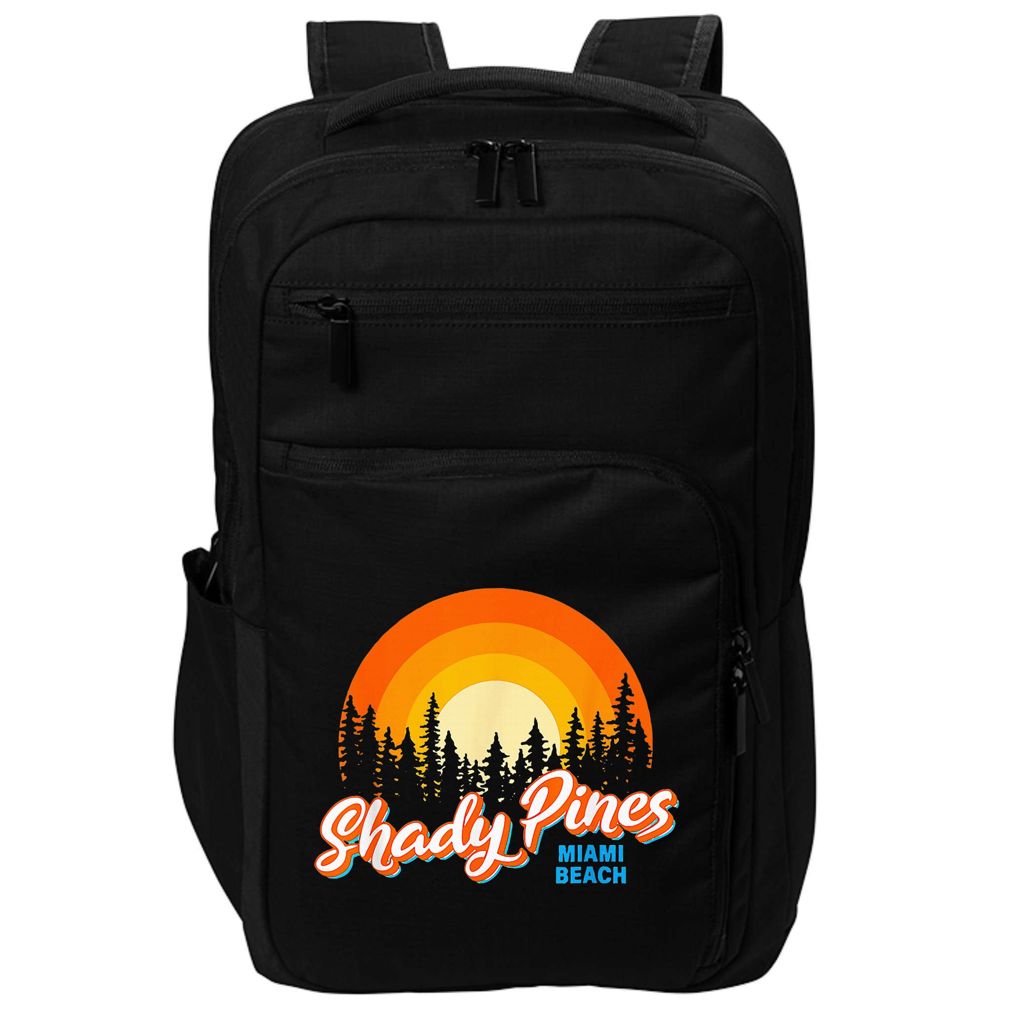 Shady Pines Miami Beach Florida Beach Summer Vacation Impact Tech Backpack