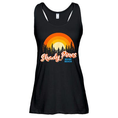 Shady Pines Miami Beach Florida Beach Summer Vacation Ladies Essential Flowy Tank