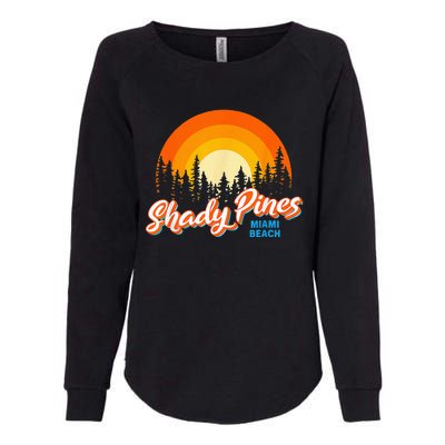 Shady Pines Miami Beach Florida Beach Summer Vacation Womens California Wash Sweatshirt