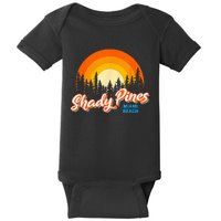 Shady Pines Miami Beach Florida Beach Summer Vacation Baby Bodysuit