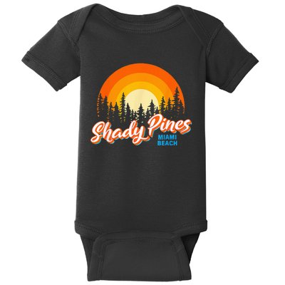 Shady Pines Miami Beach Florida Beach Summer Vacation Baby Bodysuit