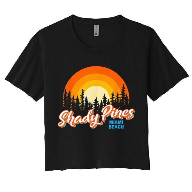 Shady Pines Miami Beach Florida Beach Summer Vacation Crop Top