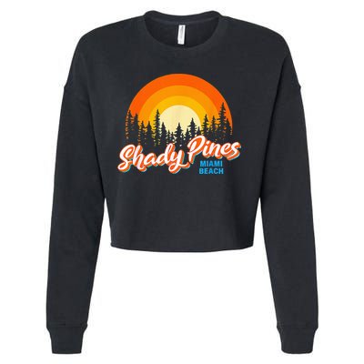 Shady Pines Miami Beach Florida Beach Summer Vacation Cropped Pullover Crew