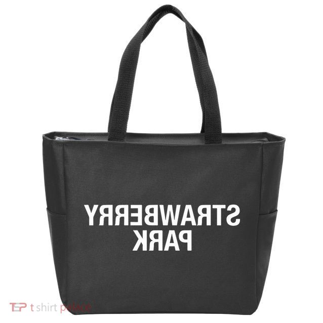 Strawberry Park Mirror Zip Tote Bag