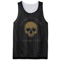 Stoic Philosophy Memento Mori Amor Fati Skull Stoicism Quote Mesh Reversible Basketball Jersey Tank