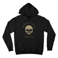 Stoic Philosophy Memento Mori Amor Fati Skull Stoicism Quote Hoodie