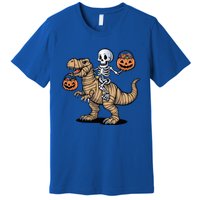 Skeleton Pumpkin Mummy Dinosaur Gift Premium T-Shirt