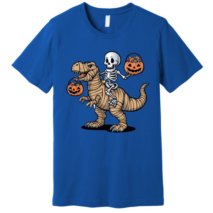 Skeleton Pumpkin Mummy Dinosaur Gift Premium T-Shirt