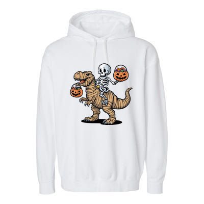 Skeleton Pumpkin Mummy Dinosaur Gift Garment-Dyed Fleece Hoodie