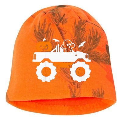 Spooky Pumpkin Monster Truck Halloween Outfit Kati - Camo Knit Beanie