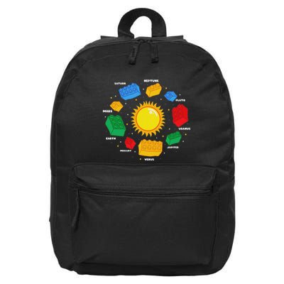Space Planet Master Builder Science Building Blocks 16 in Basic Backpack