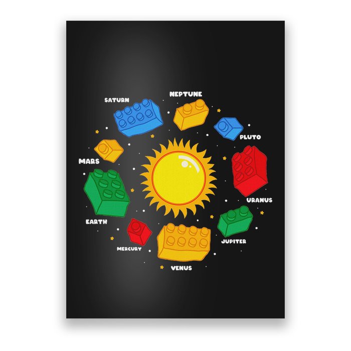 Space Planet Master Builder Science Building Blocks Poster