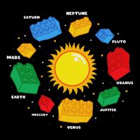 Space Planet Master Builder Science Building Blocks Premium T-Shirt