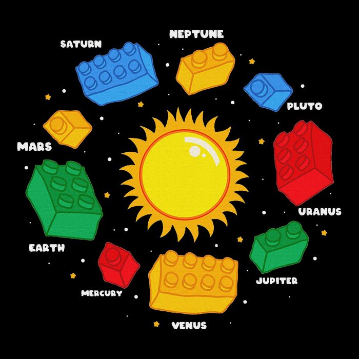 Space Planet Master Builder Science Building Blocks Premium T-Shirt