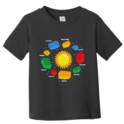 Space Planet Master Builder Science Building Blocks Toddler T-Shirt