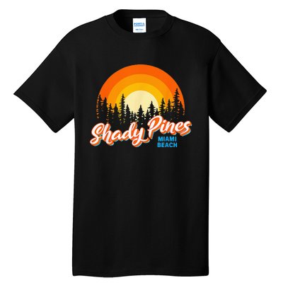 Shady Pines Miami Beach Florida Beach Summer Vacation Tall T-Shirt