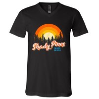 Shady Pines Miami Beach Florida Beach Summer Vacation V-Neck T-Shirt