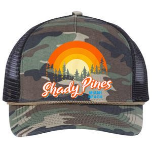 Shady Pines Miami Beach Florida Beach Summer Vacation Retro Rope Trucker Hat Cap