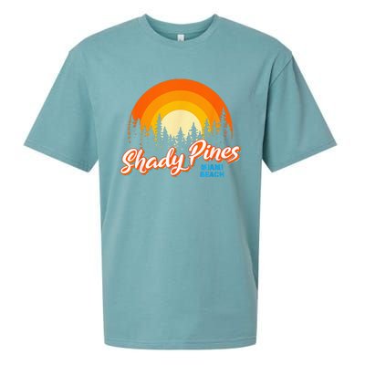 Shady Pines Miami Beach Florida Beach Summer Vacation Sueded Cloud Jersey T-Shirt