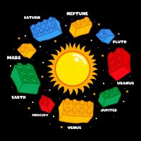 Space Planet Master Builder Science Building Blocks Button