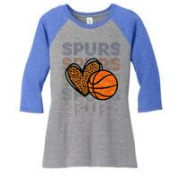 Spurs Proud Name Personalized Women's Tri-Blend 3/4-Sleeve Raglan Shirt