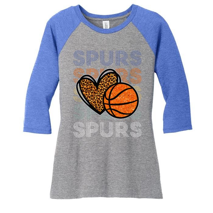 Spurs Proud Name Personalized Women's Tri-Blend 3/4-Sleeve Raglan Shirt