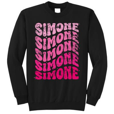 Simone Personalized Name I Love Simone 70S Vintage Sweatshirt