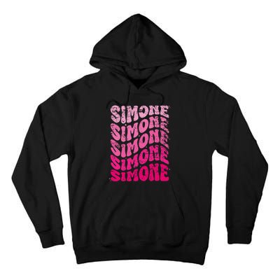 Simone Personalized Name I Love Simone 70S Vintage Tall Hoodie