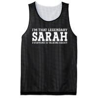 Sarah Personal Name Women Girl Funny Sarah Mesh Reversible Basketball Jersey Tank