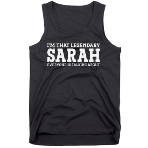 Sarah Personal Name Women Girl Funny Sarah Tank Top