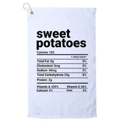 Sweet Potatoes Nutrition Facts Thanksgiving Costume Platinum Collection Golf Towel