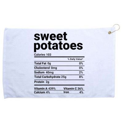 Sweet Potatoes Nutrition Facts Thanksgiving Costume Grommeted Golf Towel