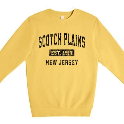 Scotch Plains New Jersey Nj Vintage Sports Premium Crewneck Sweatshirt