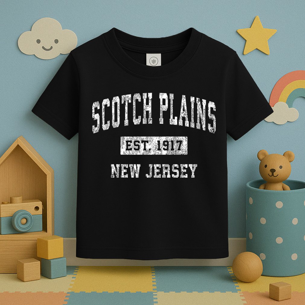 Scotch Plains New Jersey Nj Vintage Sports Toddler T-Shirt